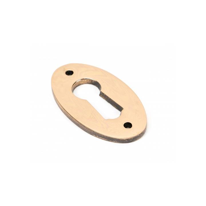 Polished Bronze Oval Escutcheon