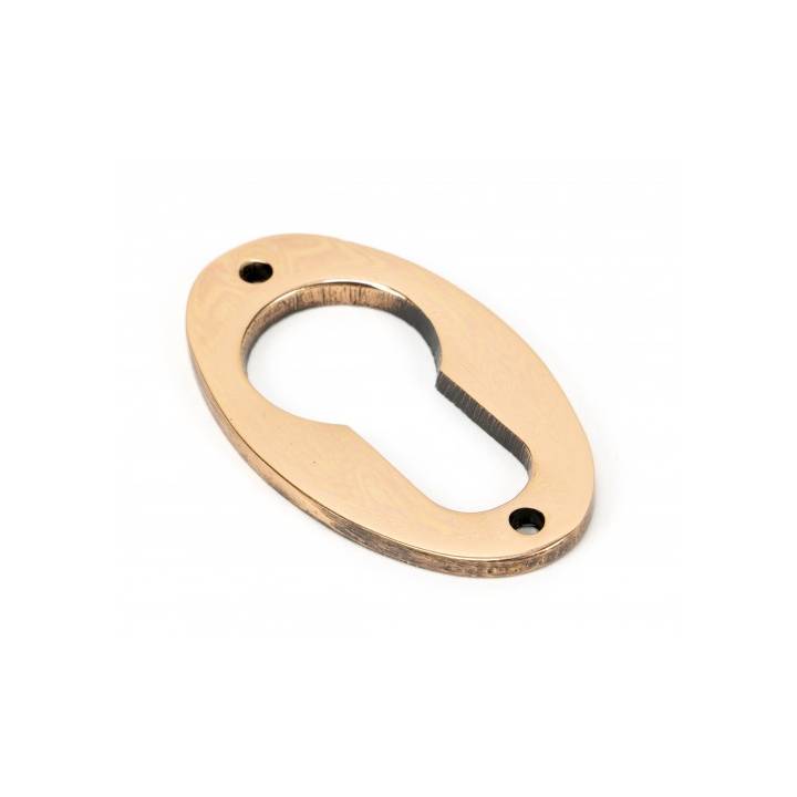 Polished Bronze Oval Euro Escutcheon