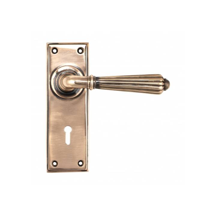 Polished Bronze Hinton Lever Lock Set