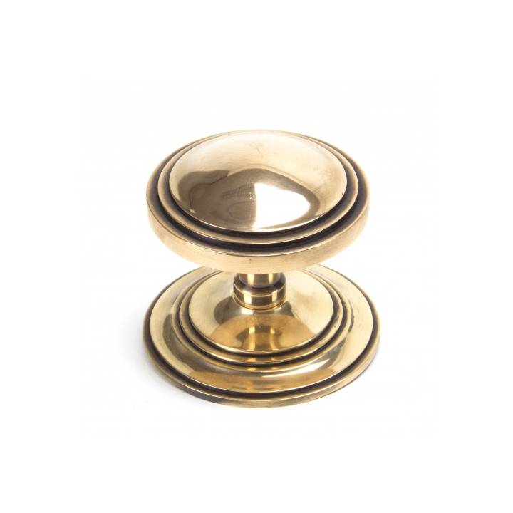 Polished Bronze Art Deco Centre Door Knob