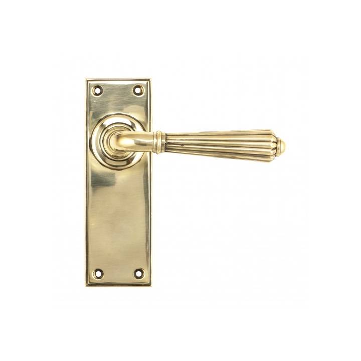 Aged Brass Hinton Lever Latch Set