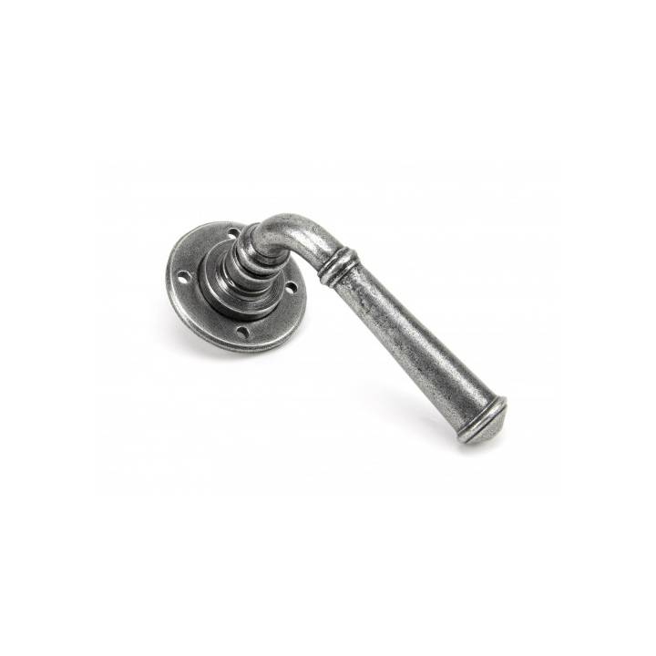 Pewter Regency Lever on Rose