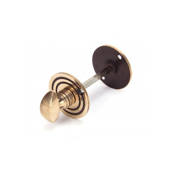 Polished Bronze Round Bathroom Thumbturn