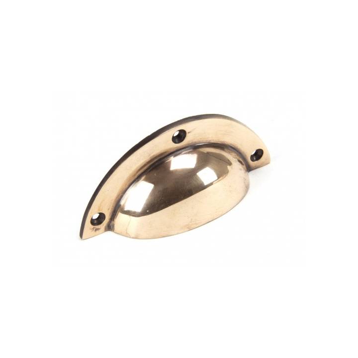 Polished Bronze 4 Plain Drawer Pull