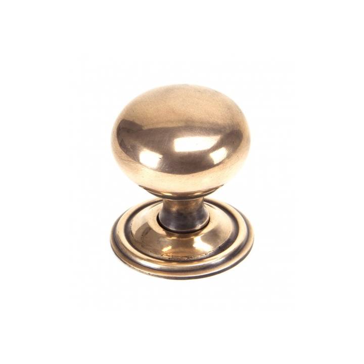 Polished Bronze Mushroom Cabinet Knob - Large