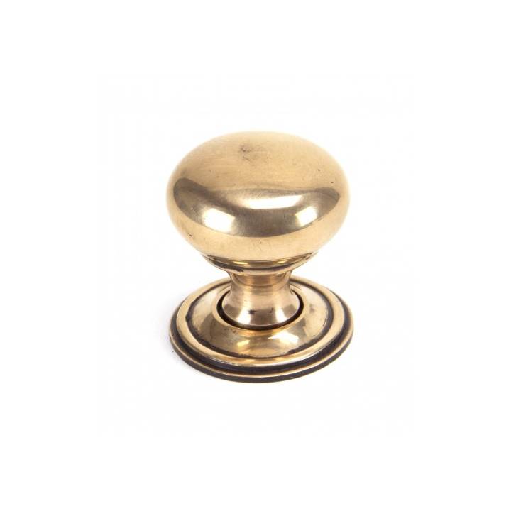 Polished Bronze Mushroom Cabinet Knob - Small