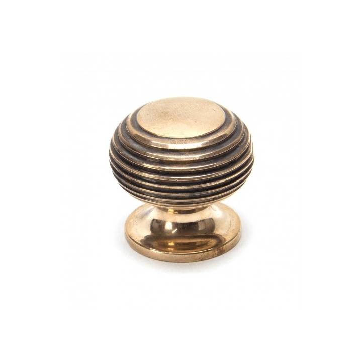 Polished Bronze Beehive Cabinet Knob - Small