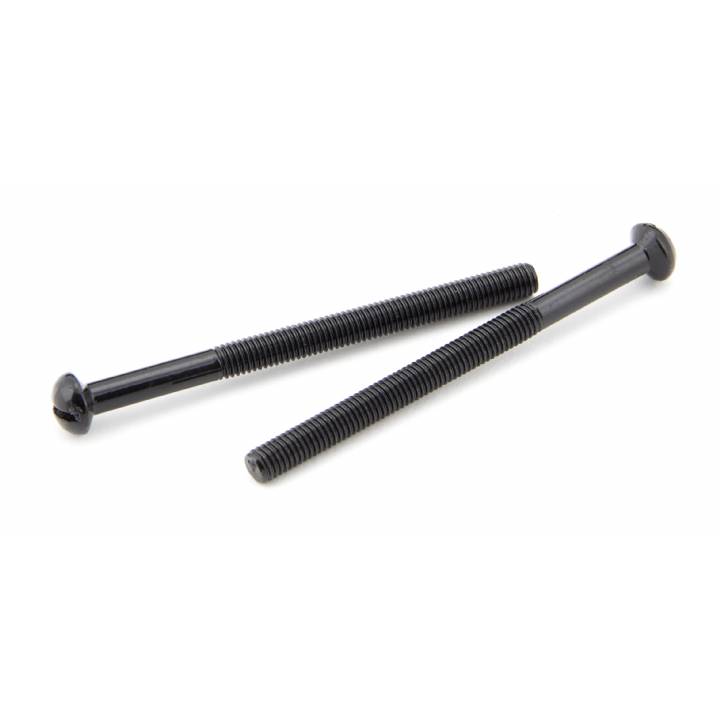 Black SS M5 x 64mm Male Bolts x2