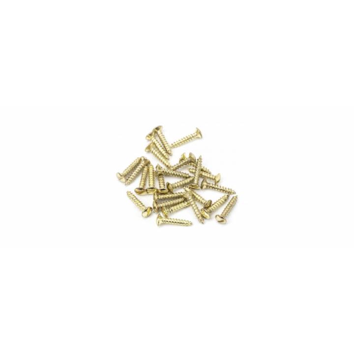 Polished Brass SS 4x½ Countersunk Raised Head Screw (25)