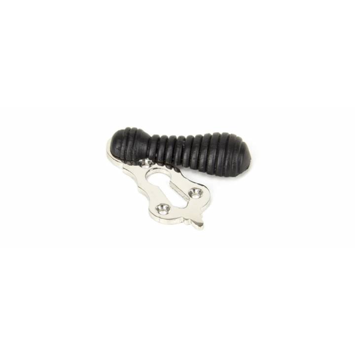 Ebony & Polished Nickel Beehive Escutcheon