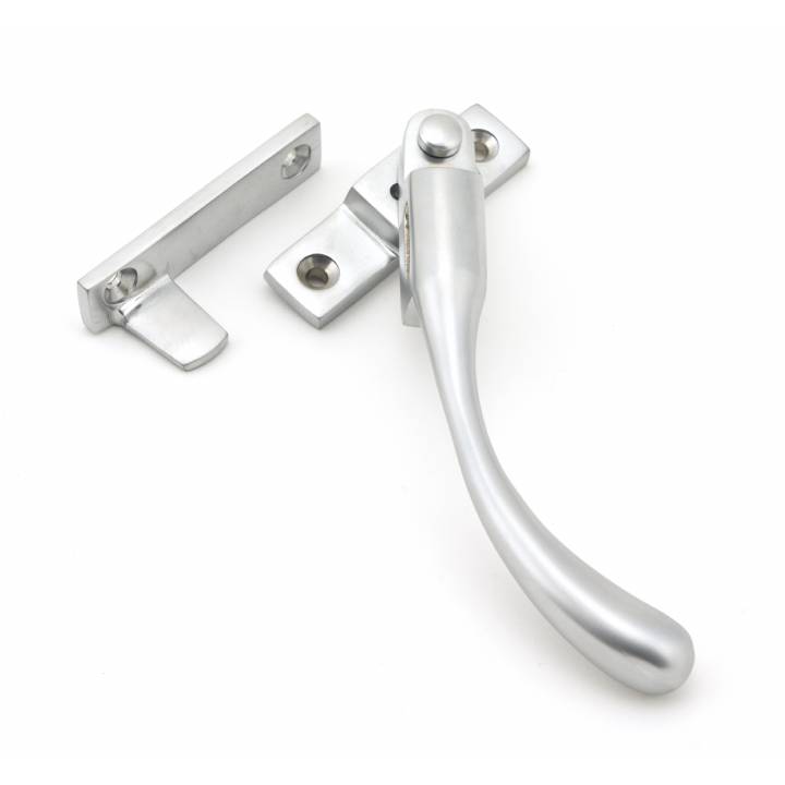 Satin Chrome Night-Vent Locking Peardrop Fastener - RH