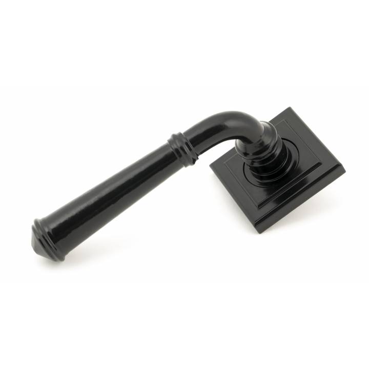 Black Regency Lever on Rose Set (Square Rose)