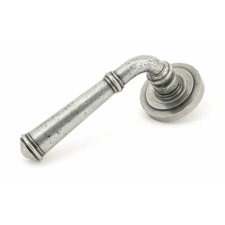 Pewter Regency Lever on Rose Set (Art Deco Rose)