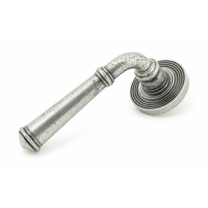 Pewter Regency Lever on Rose Set (Beehive Rose)