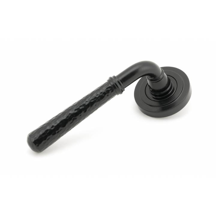 Black Hammered Newbury Lever on Rose Set (Art Deco Rose)