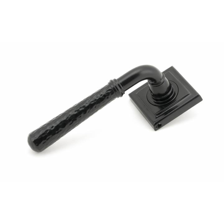 Black Hammered Newbury Lever on Rose Set (Square Rose)