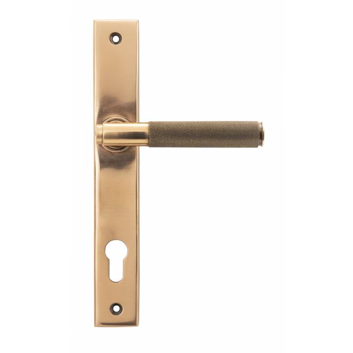 Polished Bronze Brompton Slimline Espag. Lock Set