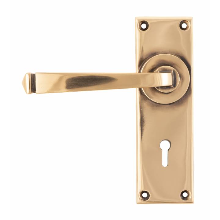 Polished Bronze Avon Lever Lock Set