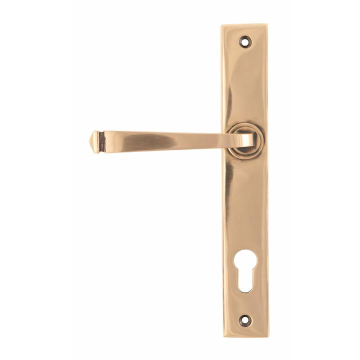 Polished Bronze Avon Slimline Espag. Lock Set