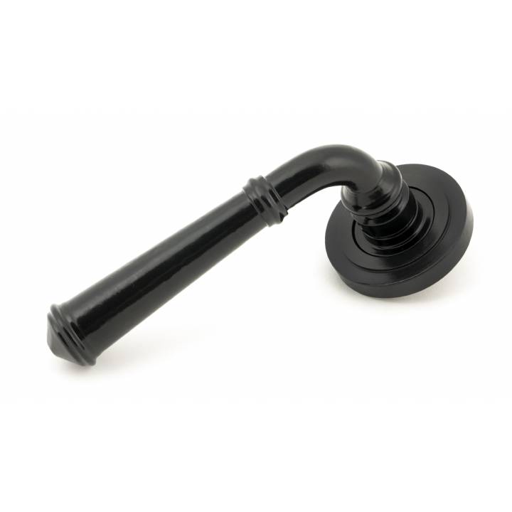 Black Regency Lever on Rose Set (Art Deco Rose) - Unsprung