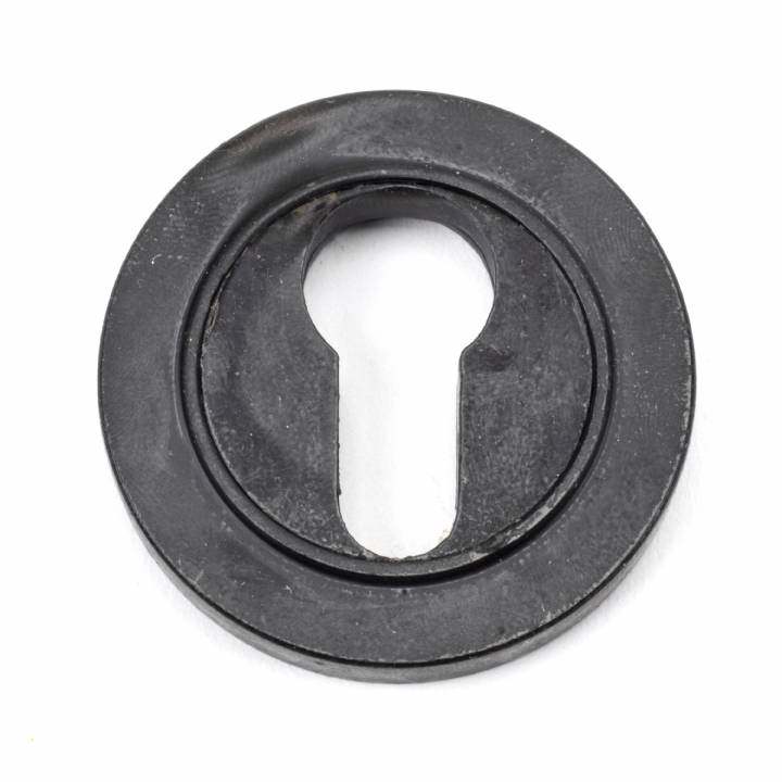 External Beeswax Round Euro Escutcheon (Plain Rose)