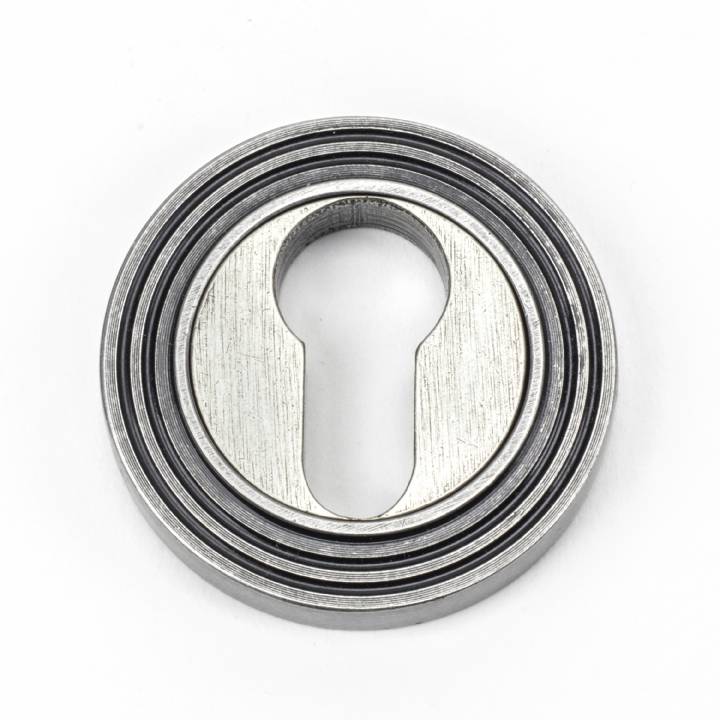 Pewter Round Euro Escutcheon (Beehive Rose)