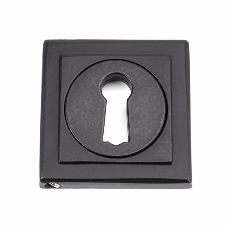 Matt Black Round Escutcheon (Square Rose)