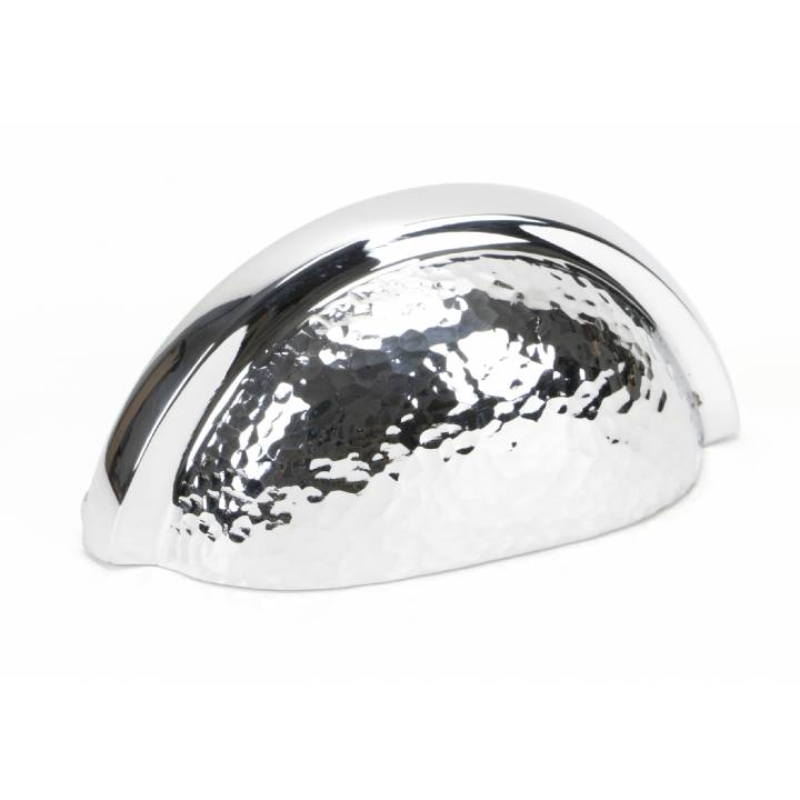 Polished Chrome Hammered Regency Concealed Drawer Pull