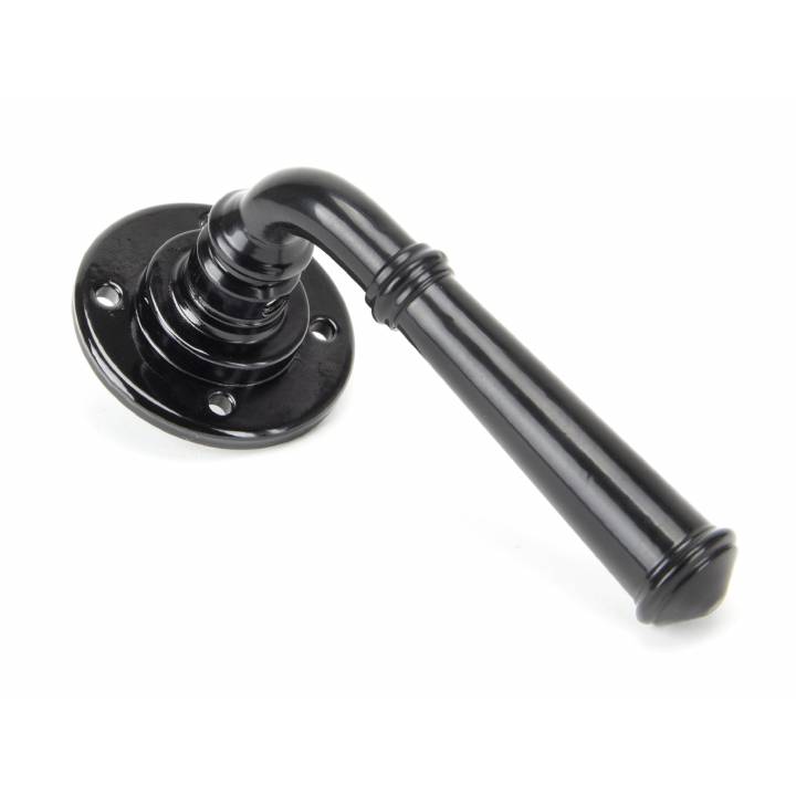 Black Regency Lever on Rose Set - Unsprung