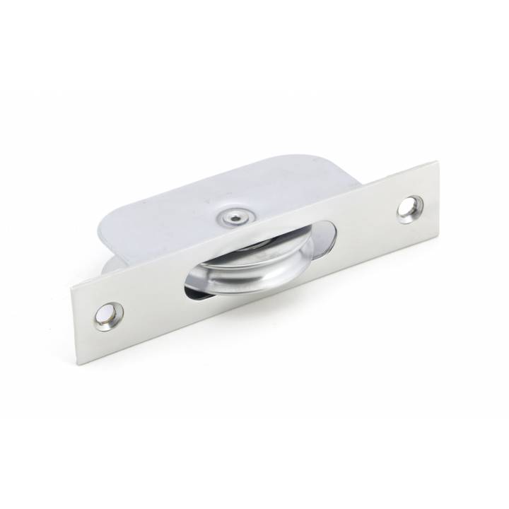 Satin Chrome Square Ended Sash Pulley 75kg