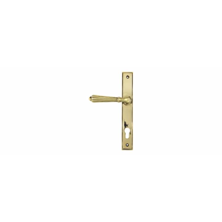 Aged Brass Hinton Slimline Lever Espag. Lock Set