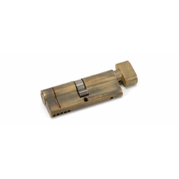 Aged Brass 40/40 5pin Euro Cylinder/Thumbturn KA
