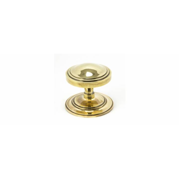 Aged Brass Art Deco Centre Door Knob