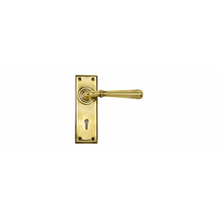 Aged Brass Newbury Lever Lock Set