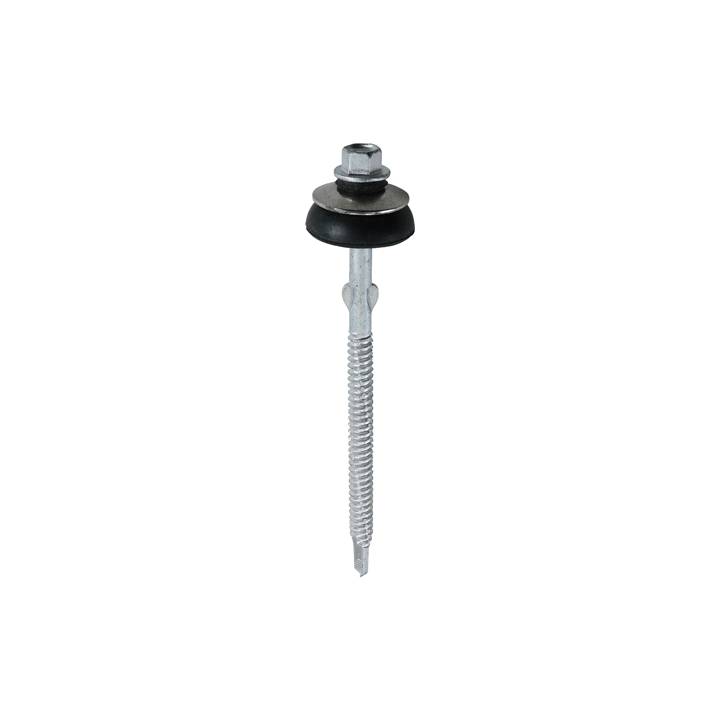 Fibre Cement Board Screws - Hex - For Light Section Steel - Exterior - Silver - with BAZ Washer