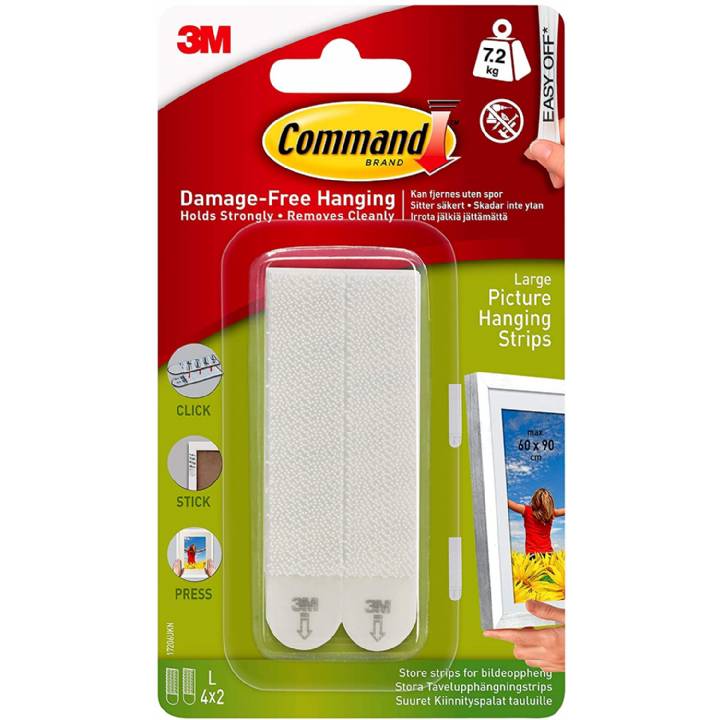 COMMAND PICTURE HANGING STRIPS LGE PK.4