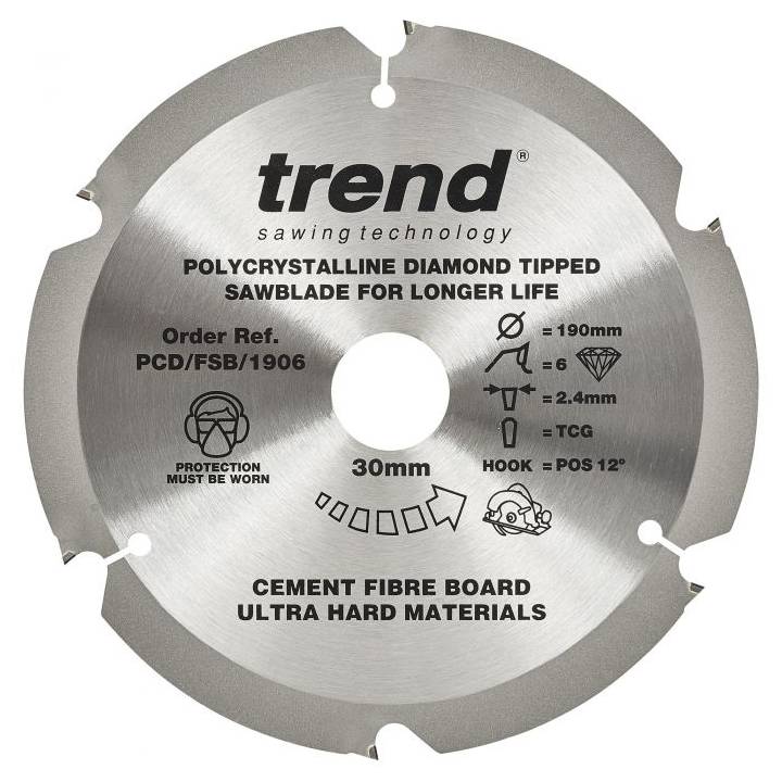 TREND FIBRE CEMENT BLADE 190X30X6