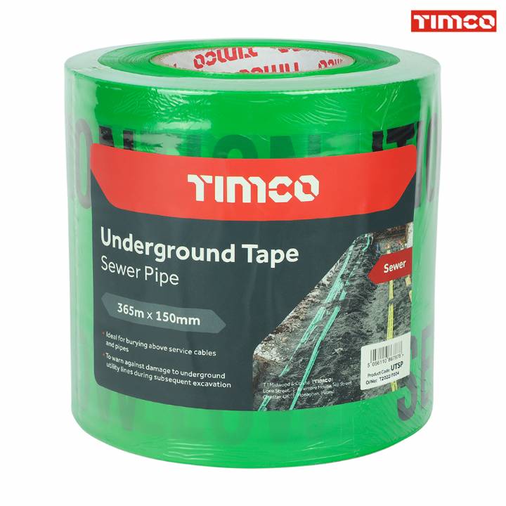 TIMCO UNDERGROUND TAPE SEWER PIPE 365M