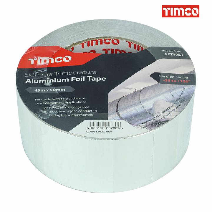 TIMCO EXTREME TEMP ALUMINIUM TAPE 45MX50MM