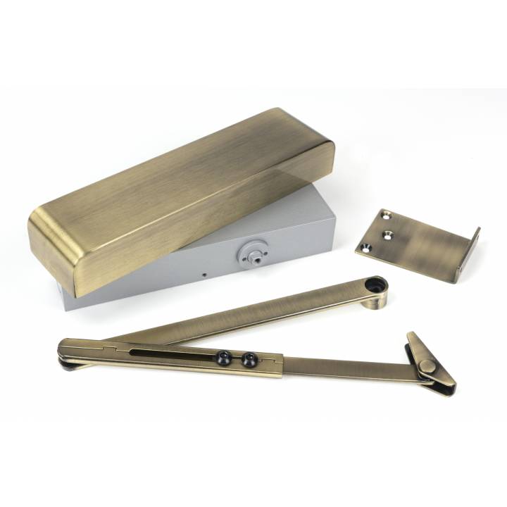 Aged Brass Size 2-5 Door Closer & Cover