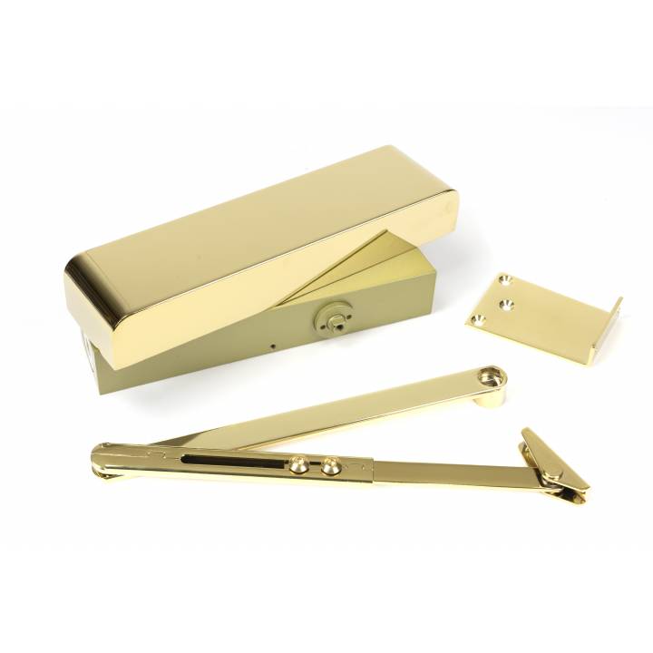 Polished Brass Size 2-5 Door Closer & Cover