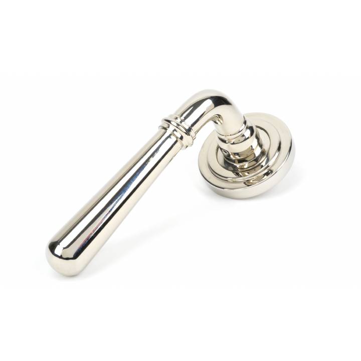 Polished Nickel Newbury Lever on Rose Set (Art Deco)