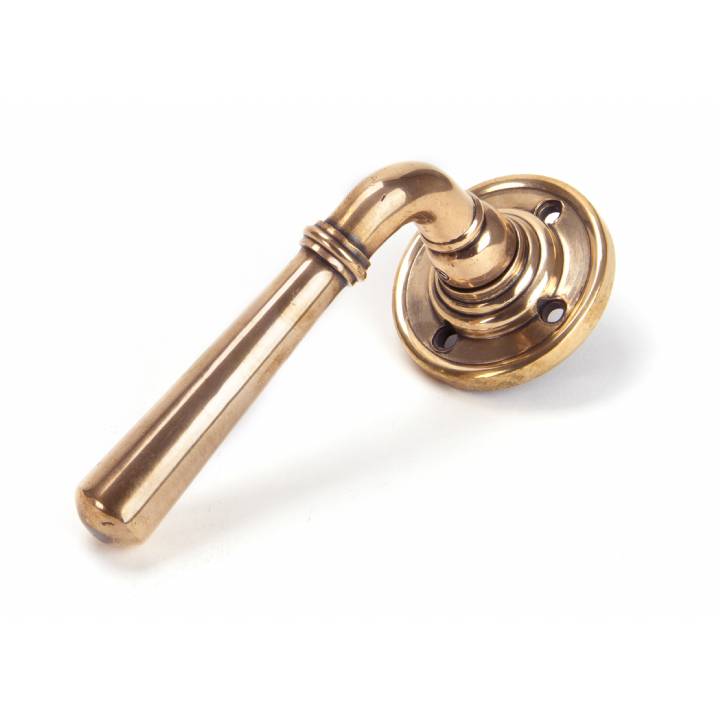 Polished Bronze Newbury Lever on Rose Set - U