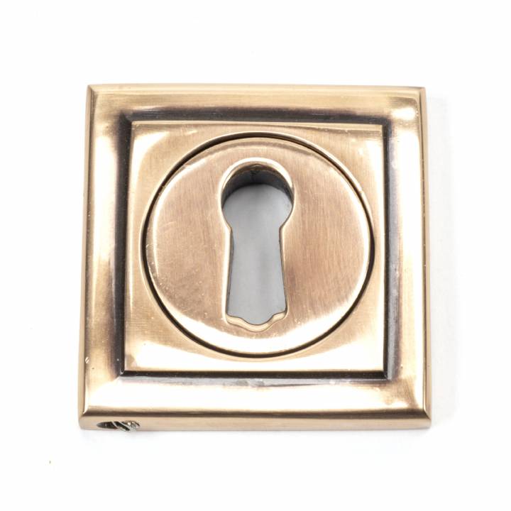 Polished Bronze Round Escutcheon (Square)