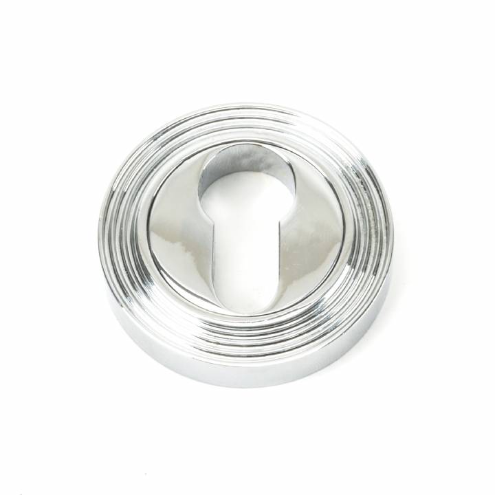 Polished Chrome Round Euro Escutcheon (Beehive)