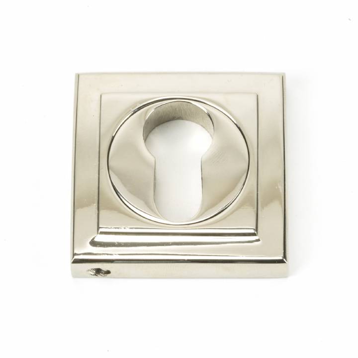 Polished Nickel Round Euro Escutcheon (Square)