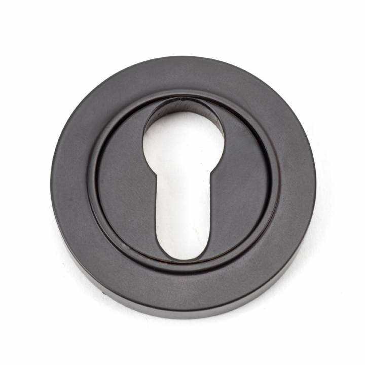 Aged Bronze Round Euro Escutcheon (Plain)