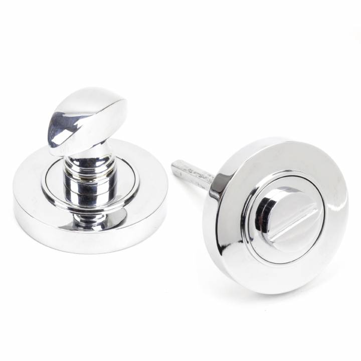 Polished Chrome Round Thumbturn Set (Plain)