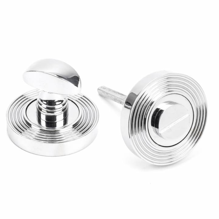 Polished Chrome Round Thumbturn Set (Beehive)