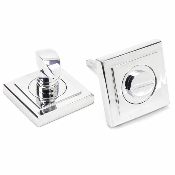 Polished Chrome Round Thumbturn Set (Square)